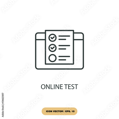 online test icons  symbol vector elements for infographic web