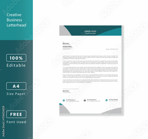 Corporate Letterhead Design Template