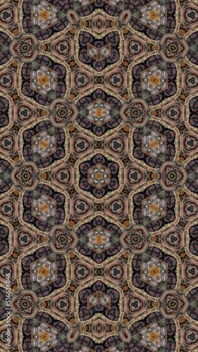 Embroidery and batik design concept. Antique illustration art for website, user interface theme. New trendy wallpaper, cover photo, interior decoration idea. Abstract pattern for the carpet background photo