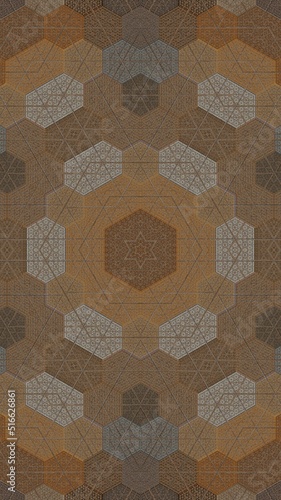 Embroidery and batik design concept. Antique illustration art for website, user interface theme. New trendy wallpaper, cover photo, interior decoration idea. Abstract pattern for the carpet background photo