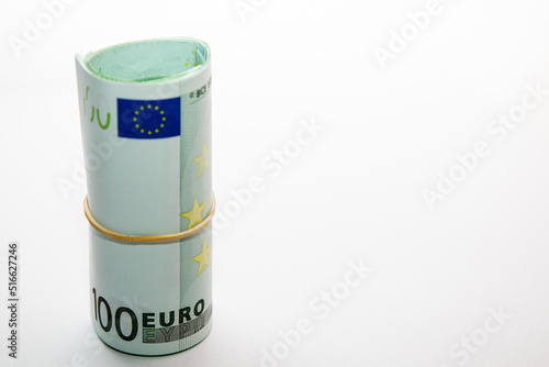 Euro banknotes European money. Economy and banks of Europe.