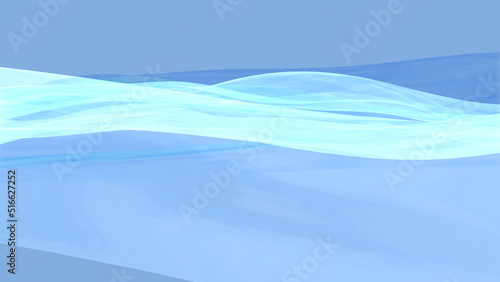 Water Wave liquid flow surface 3D illustration.