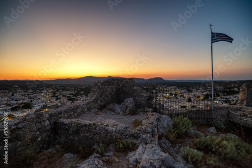 View from Archangelos fort castle in Rhodes  Greece