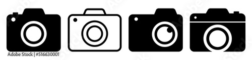 Set of photo camera icons. Design for web and mobile app. Vector illustration