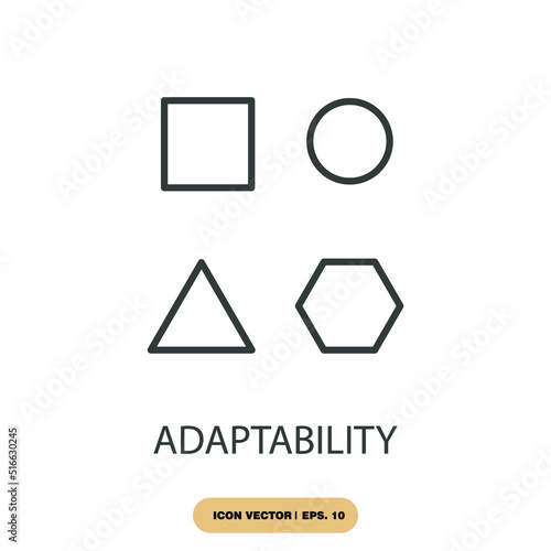 adaptability icons  symbol vector elements for infographic web