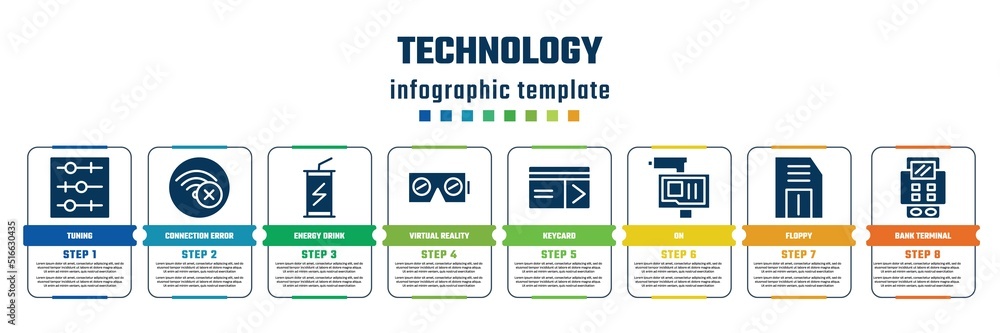 technology concept infographic design template. included tuning ...