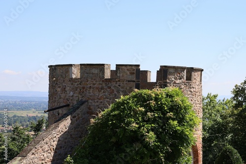 Ruines du chateau médiéval, village de Saint Haon Le Chatel, département de la Loire, France