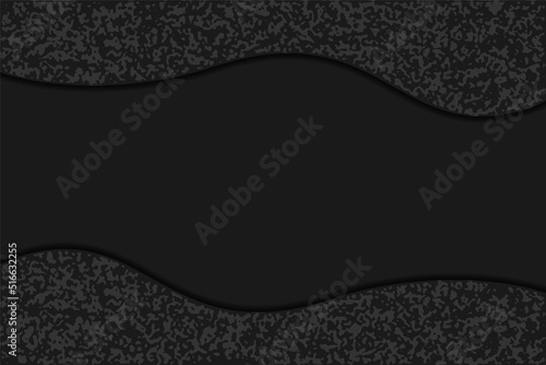 Abstract black background with texture. Luxury backdrop with copyspace. 3D vector illustration