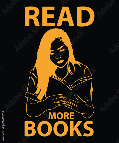 Read More Books Vector T-Shirt Design