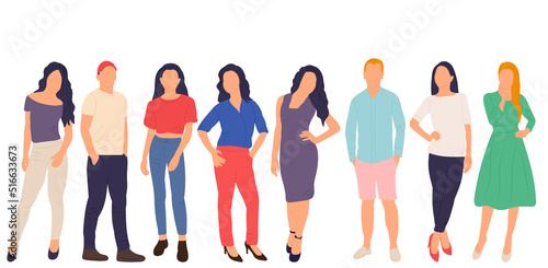 people men and women in flat style, isolated, vector © zolotons
