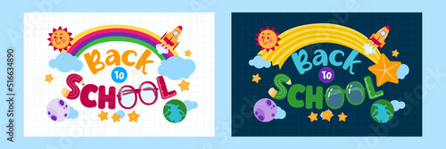 Back To School Banner, Background, Vector, Illustration