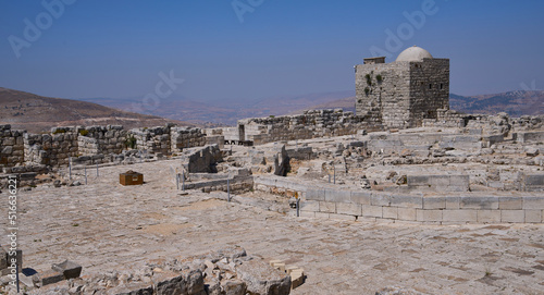 Mount Gerizim, located near city Nablus, considered the holiest place on Earth for the Samaritans. On the top - ruins of Samaritan city dated Persian and Hellenistic periods and a Byzantine Church. photo