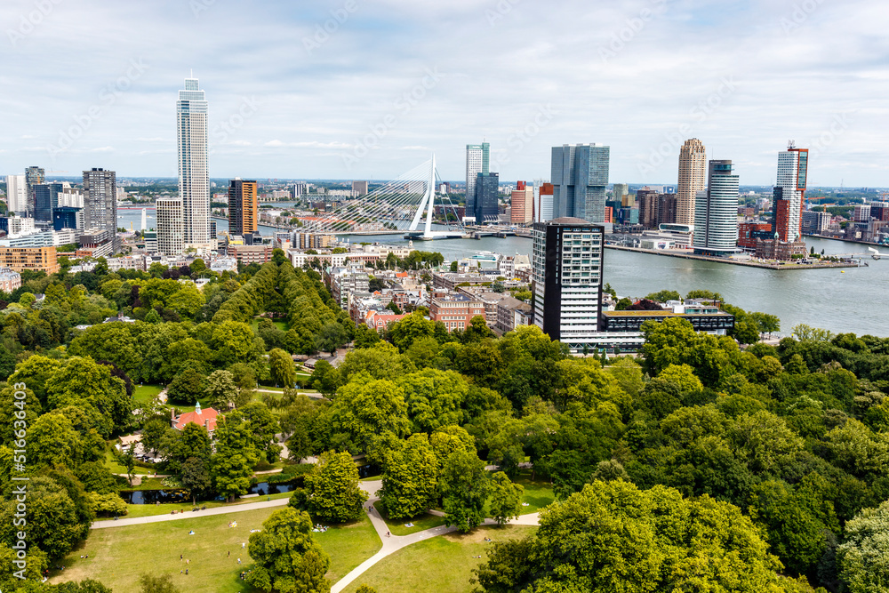 View at the center of Rotterdam, Zuid-Holland, The Netherlands, Europe View at the center of Rotterdam, Zuid-Holland, The Netherlands, Europe