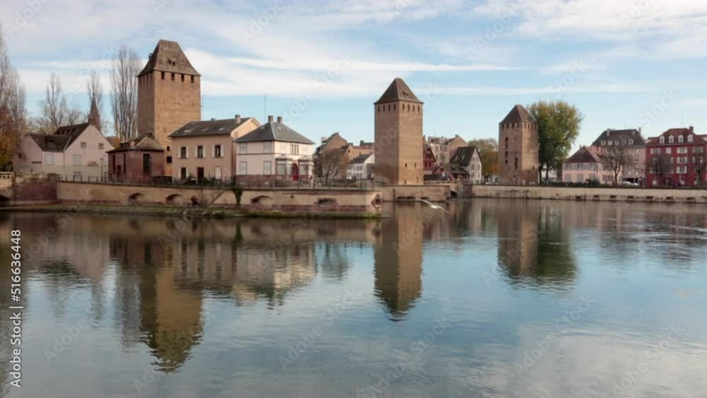 The historic barrage at the the Ponts Couverts district of Strasbourg, France The historic barrage at the the Ponts Couverts district of Strasbourg, France