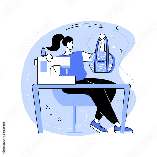Handmade bags isolated cartoon vector illustrations.