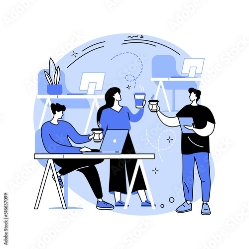 Morning in the office isolated cartoon vector illustrations.