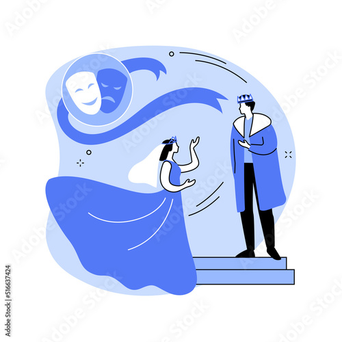 School theater abstract concept vector illustration.