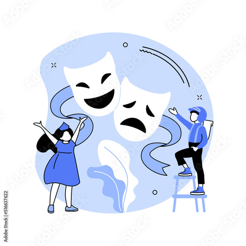 Theatre camp abstract concept vector illustration.