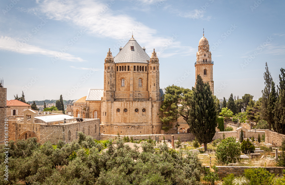 Abbaye de la Dormition vue depuis le rempart sud de Jérusalem