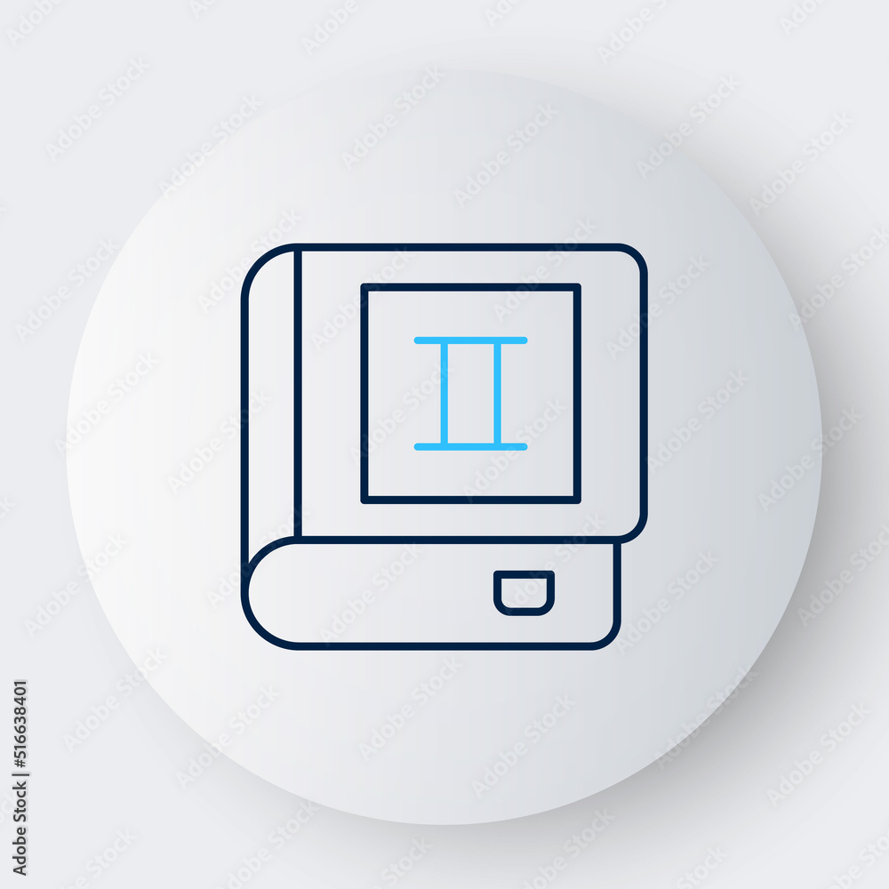 Line Book icon isolated on white background. Second volume. Colorful outline concept. Vector Line Book icon isolated on white background. Second volume. Colorful outline concept. Vector