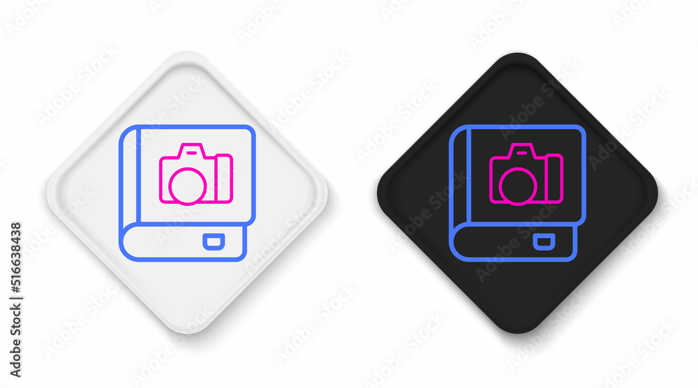 Line Photo album gallery icon isolated on white background. Colorful outline concept. Vector Line Photo album gallery icon isolated on white background. Colorful outline concept. Vector