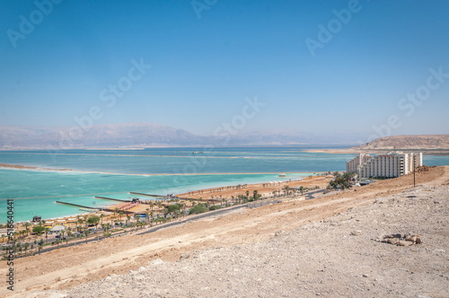 Mer morte à 434 m sous le niveau de la mer en Israël © jasckal