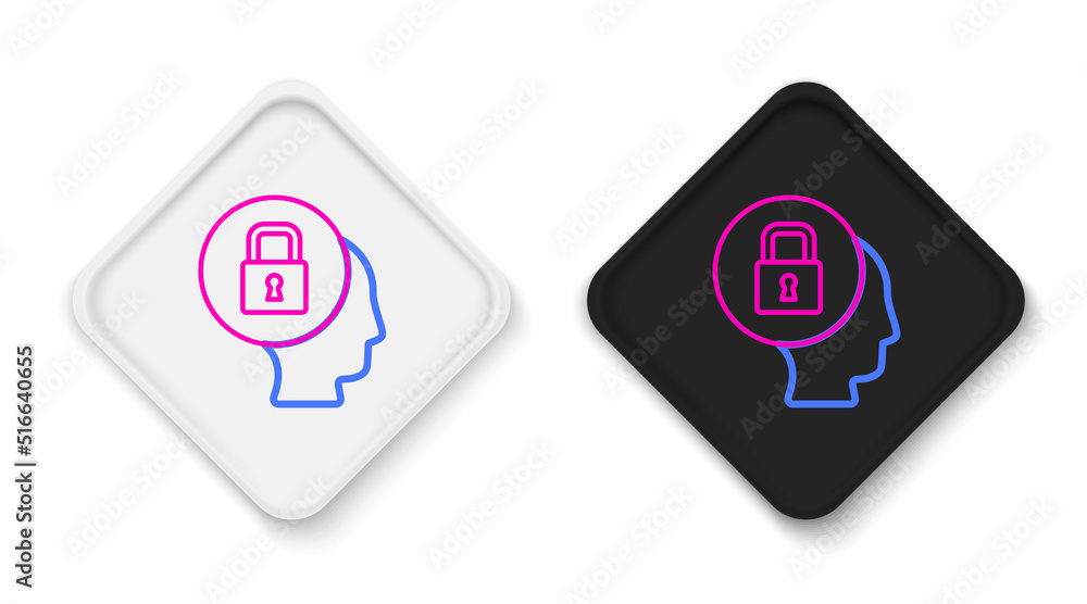 Line Lock icon isolated on white background. Padlock sign. Security, safety, protection, privacy concept. Colorful outline concept. Vector Line Lock icon isolated on white background. Padlock sign. Security, safety, protection, privacy concept. Colorful outline concept. Vector