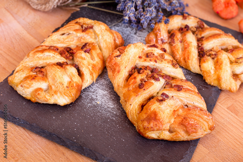 Maple and pecan plait Danish pastry Maple and pecan plait Danish pastry