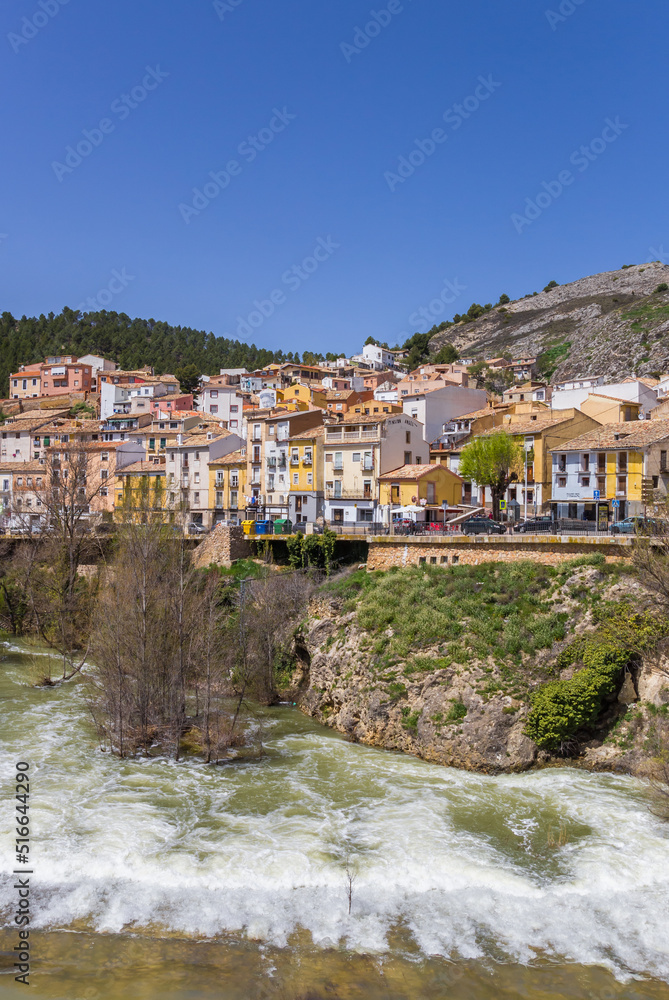Jucar river in the historic center of Cuenca, Spain