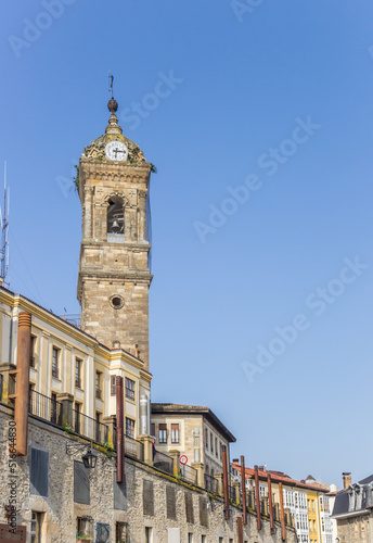 Tower of the San Vicente church in Vitoria Gasteiz, Spain