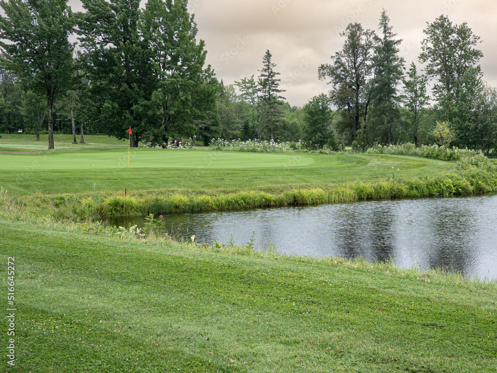 Nice view on a Canadian golf club in Quebec Nice view on a Canadian golf club in Quebec
