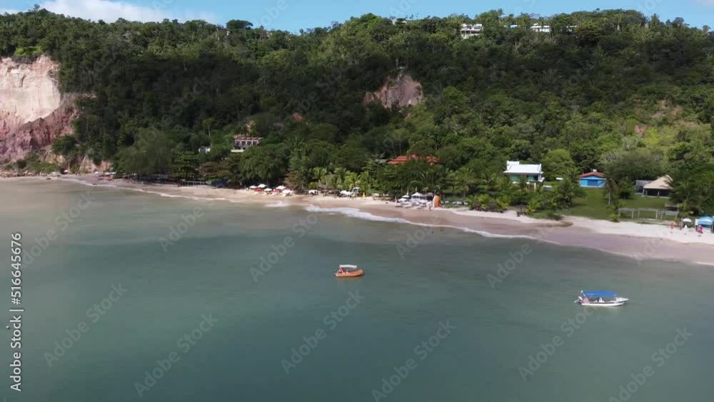 Beautiful and quiet beach in Gamboa in Bahia with natural cliffs Beautiful and quiet beach in Gamboa in Bahia with natural cliffs