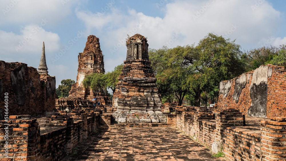 The historical city of Ayutthaya in Thailand