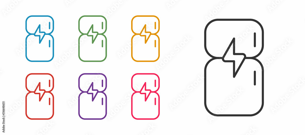 Set line Refrigerator icon isolated on white background. Fridge freezer refrigerator. Household tech and appliances. Set icons colorful. Vector Set line Refrigerator icon isolated on white background. Fridge freezer refrigerator. Household tech and appliances. Set icons colorful. Vector