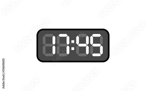 Digital clock, Alarm digital clock, Modern clock, Clock vector, Vector format, 13 to 24