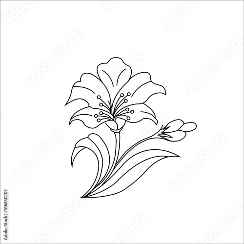 Flower coloring page