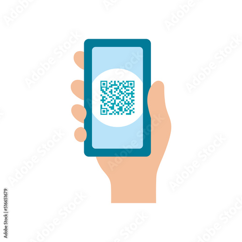 アイコン_スマホ_手_QRコード_線無し