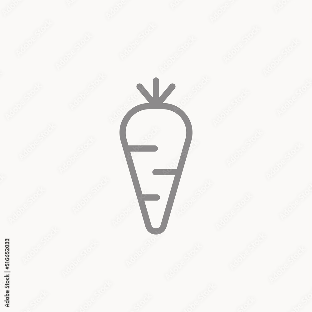 Carrot vector icon sign symbol Carrot vector icon sign symbol