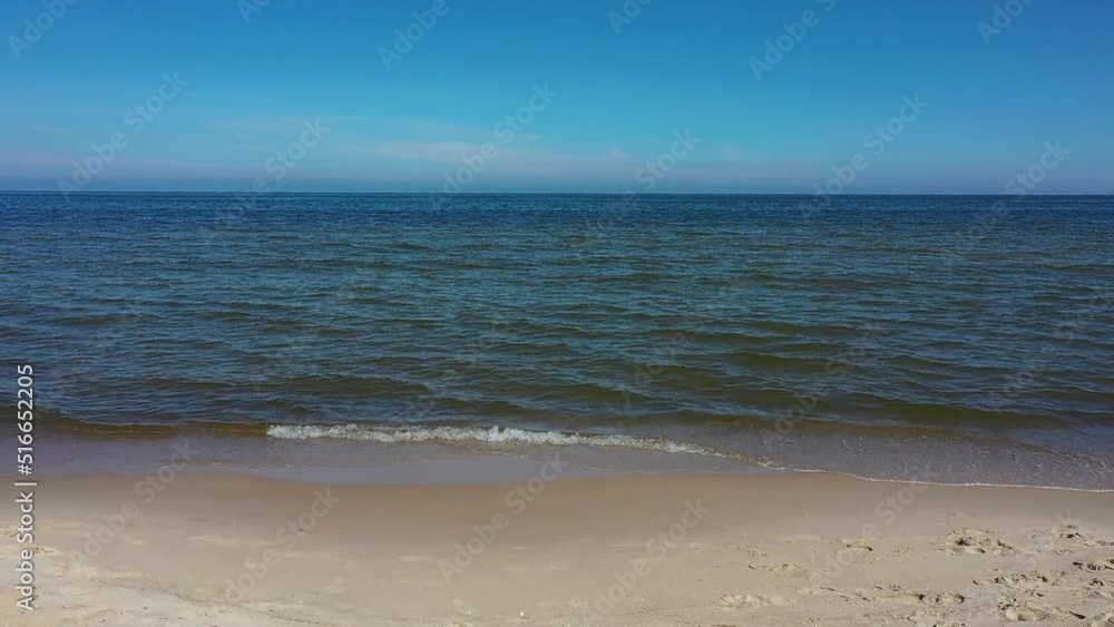 Landscape of the summer beach of the Baltic Sea in Sztutowo, Poland Landscape of the summer beach of the Baltic Sea in Sztutowo, Poland