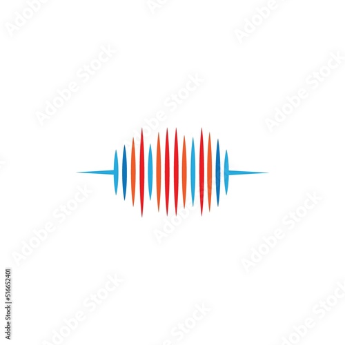 Fototapeta Naklejka Na Ścianę i Meble -  sound wave icon logo vector design template