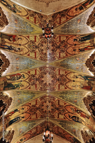 Regent Building-Grand Foyer and mezzanine ceiling-Spanish Gothic style decoration. Brisbane-Australia-049 © rweisswald