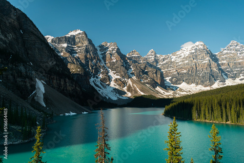 Beautiful morning at Moraine Lake, Alberta