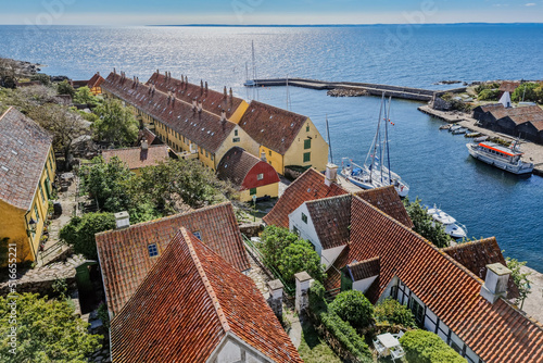 City veiw of small island in Baltic sea. Touristic island with a small 84 people population