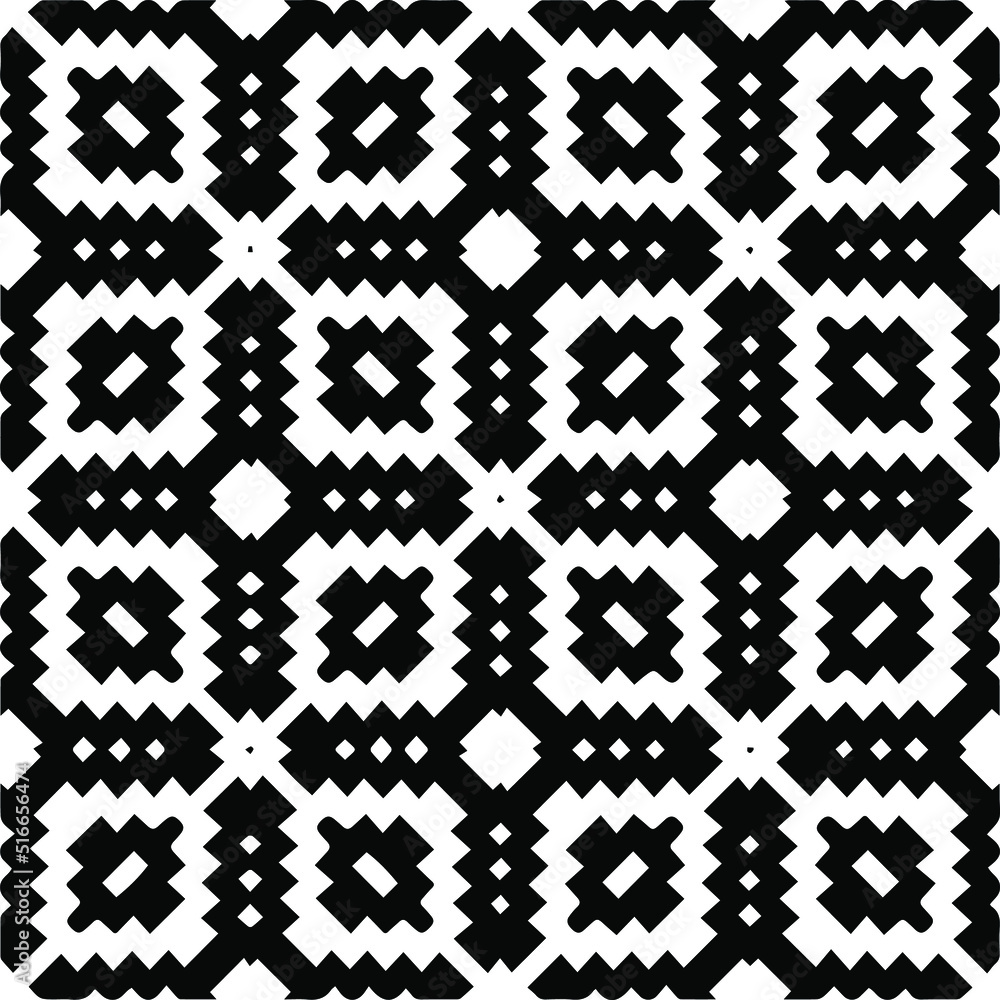 
Abstract background with black and white pattern. Unique geometric vector swatch. Perfect for site backdrop, wrapping paper, wallpaper, textile and surface design. 
