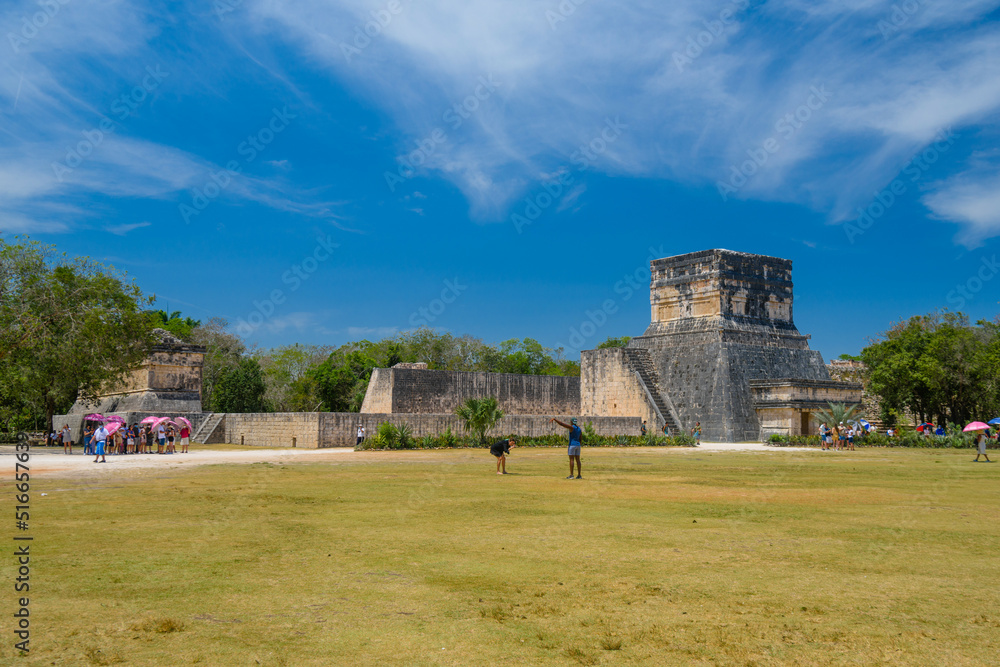 The Grand Ball Court, Gran Juego de Pelota of Chichen Itza archaeological site in Yucatan, Mexico
