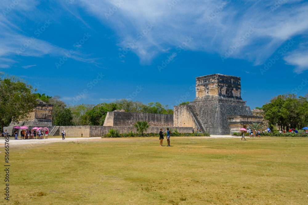 The Grand Ball Court, Gran Juego de Pelota of Chichen Itza archaeological site in Yucatan, Mexico
