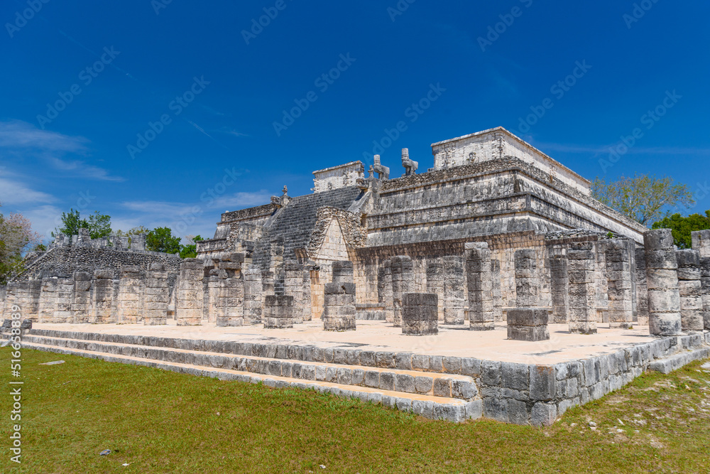 Temple of the Warriors in Chichen Itza, Quintana Roo, Mexico. Mayan ruins near Cancun Temple of the Warriors in Chichen Itza, Quintana Roo, Mexico. Mayan ruins near Cancun