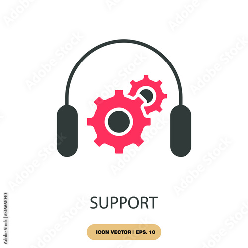 support icons symbol vector elements for infographic web