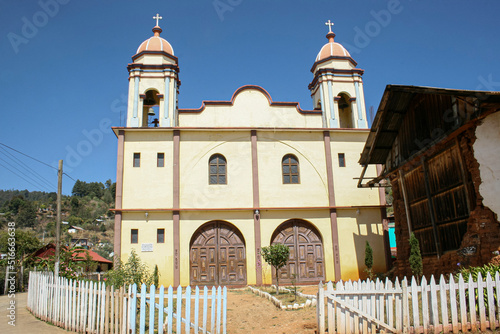 San Mateo Rio Hondo, Oaxaca, Mexico. February 15, 2009. Landscape of the church in San Mateo Rio Hondo, Oaxaca, Mexico.
