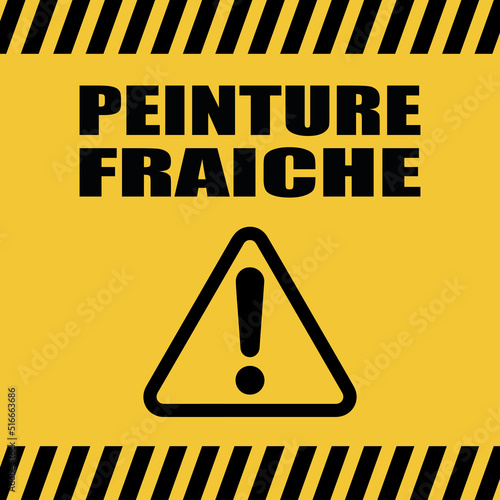 Logo peinture fraîche.
